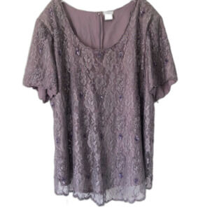 Special Occasion Top Size 34W Beads and Sequin details